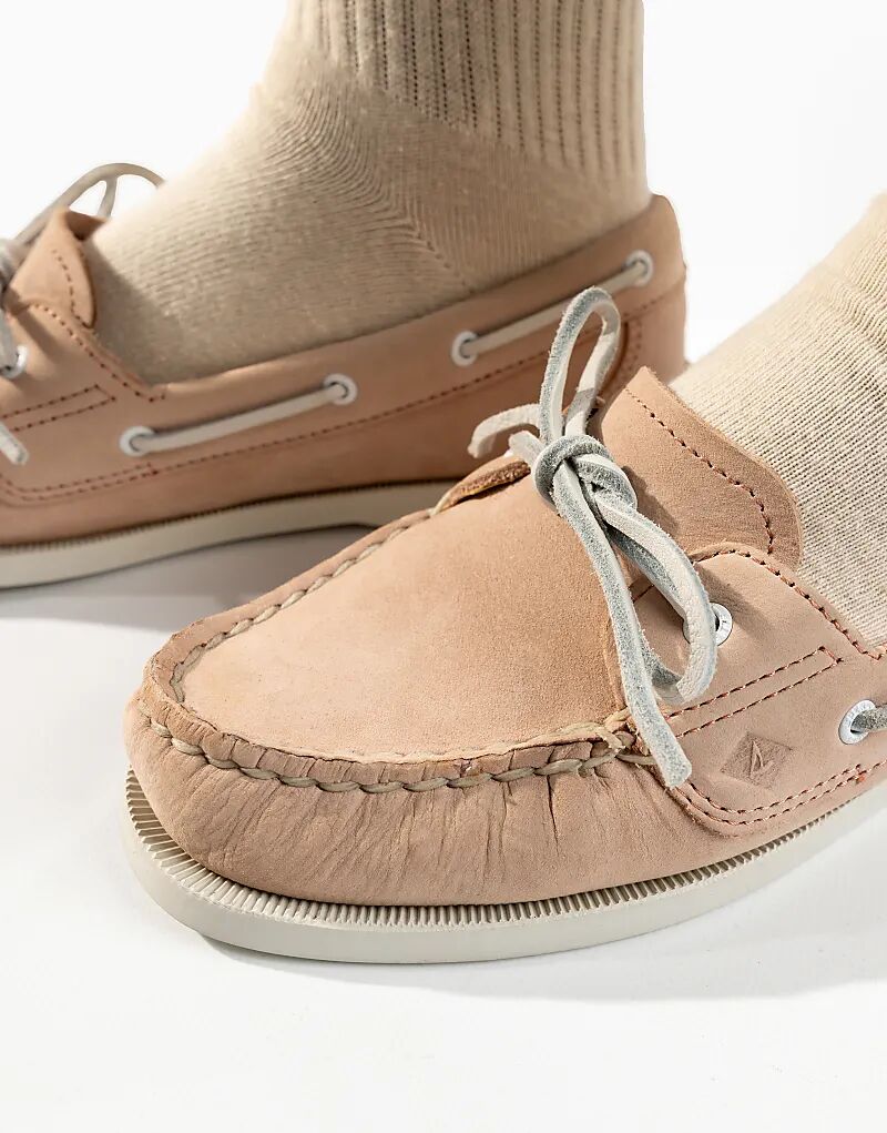 Туфли-лодочки Sperry Authentic с одним люверсом, светло-розового цвета — фото 3