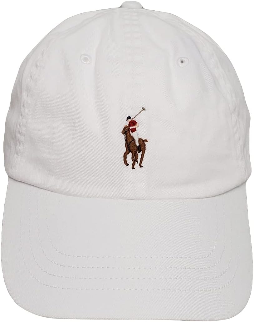 

Бейсболка Polo Ralph Lauren, универсальный размер с регулируемым ремешком сзади, White (Signature Pony)