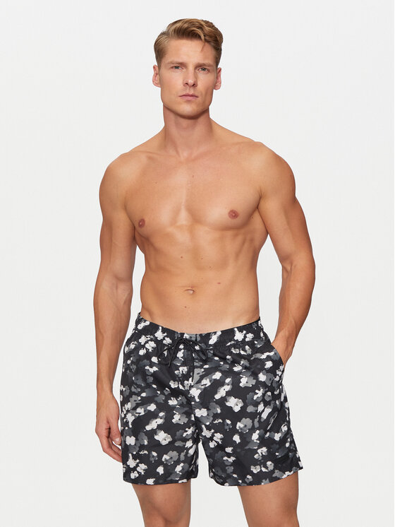 Пляжные шорты regular fit KM0KM01162 Calvin Klein Swimwear, черный — фото 2