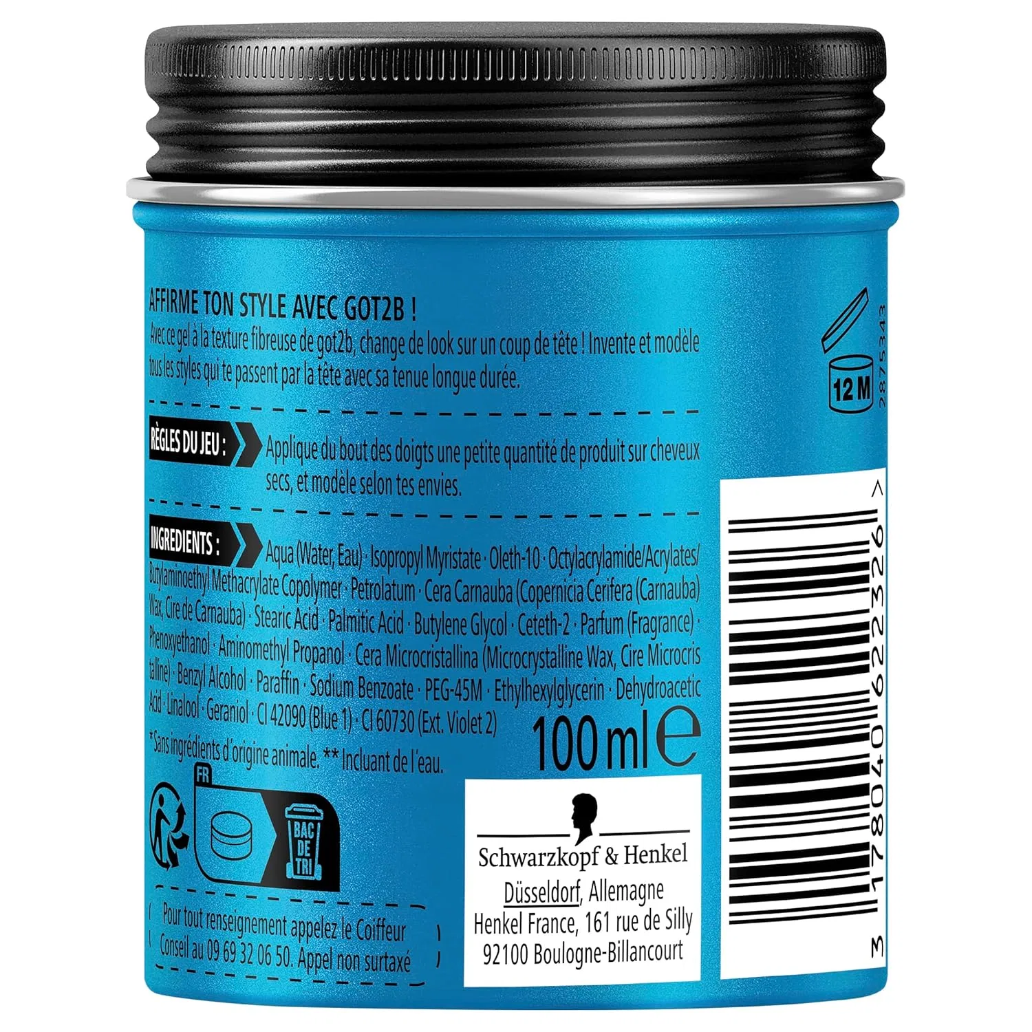 Мужской гель для укладки волос «Got2b Fibre Gel» от Schwarzkopf, 3 упаковки по 100 мл Got2B — фото 3