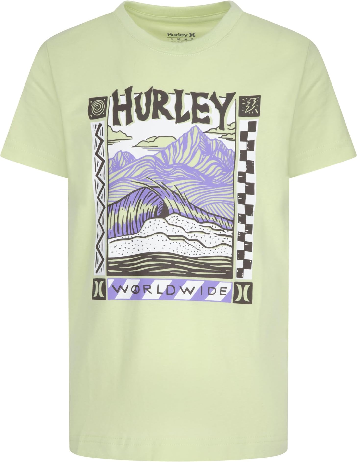 

Футболка Hurley Kids Scenic Poster Tee (Little Kid), цвет Cool Matcha