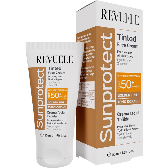 

Солнцезащитный крем sunprotect crema facial teñida Revuele, цвет tono dorado