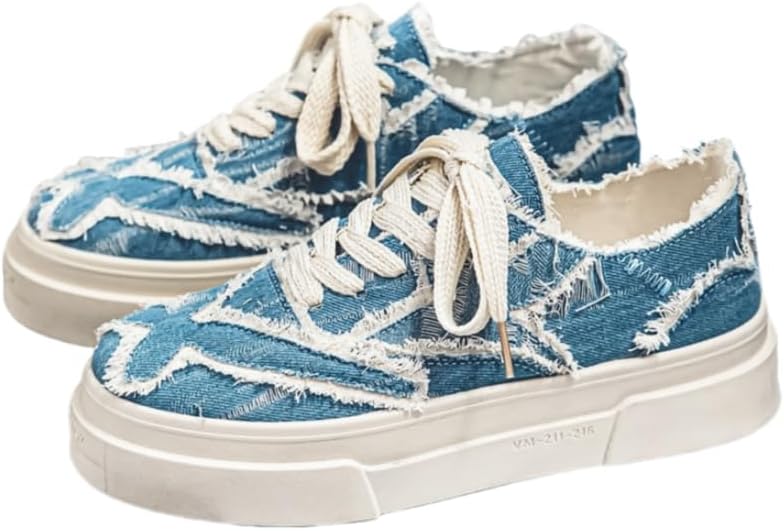 

Кеды для мужчин на холщовой основе - противоскользящая резиновая подошва с дышащей конструкцией для активного отдыха на свежем воздухе Hoalox, синий