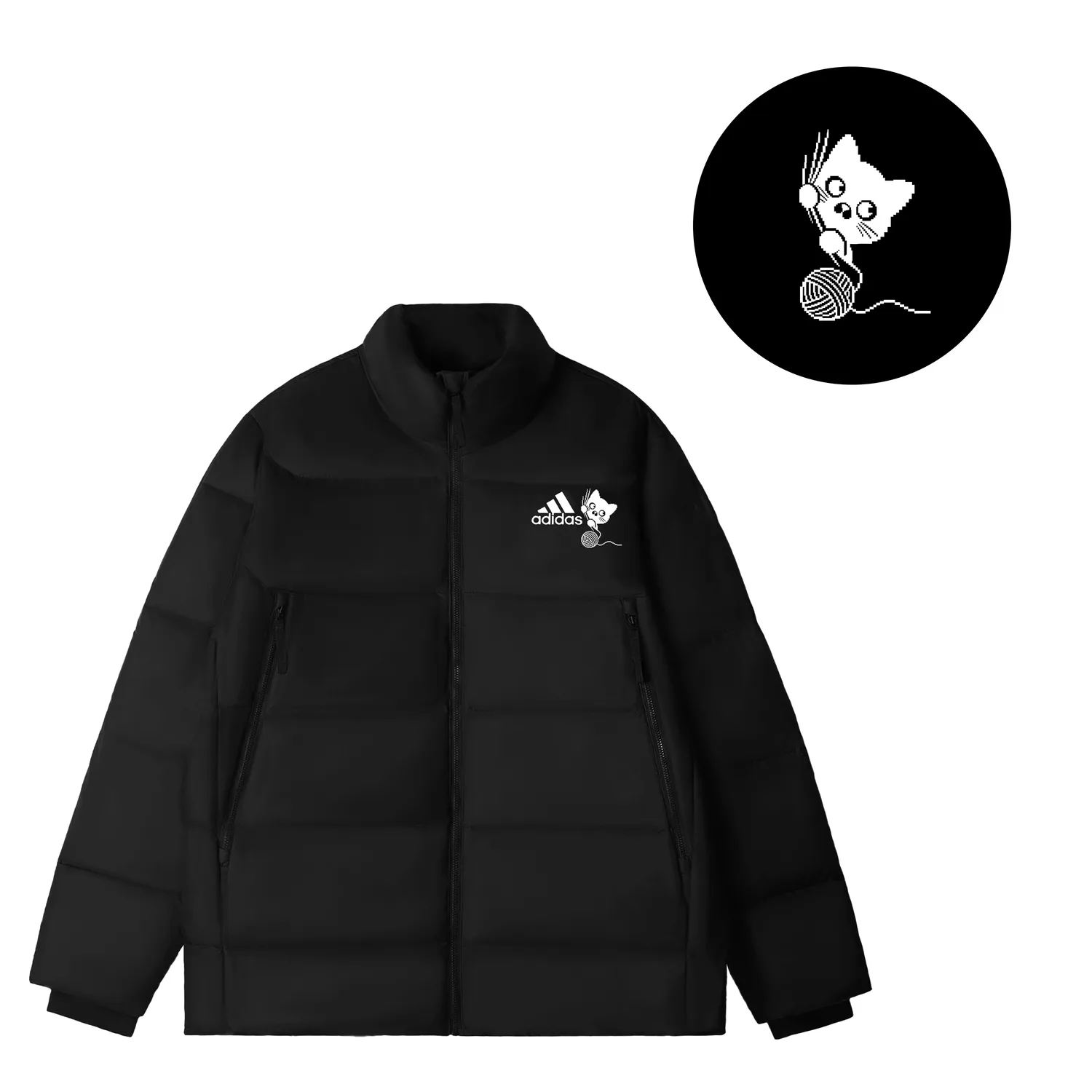 BAFFLE DOWN Куртка Unisex Adidas, черный — фото 3