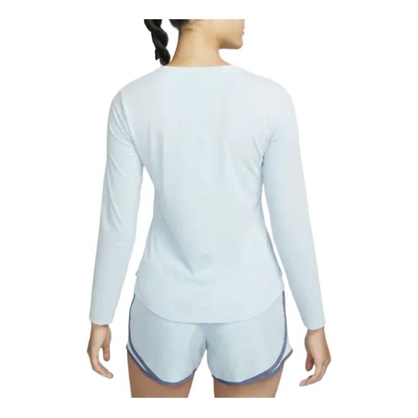 Футболка (WMNS) Nike One Luxe Long Sleeve T-Shirt 'Teal' — фото 3