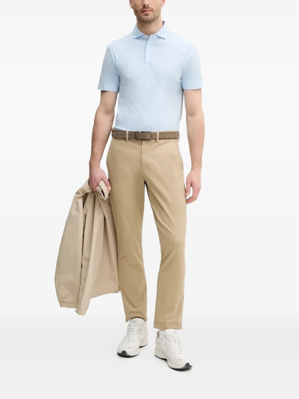 

Рубашка поло с вышитым логотипом Hackett, синий