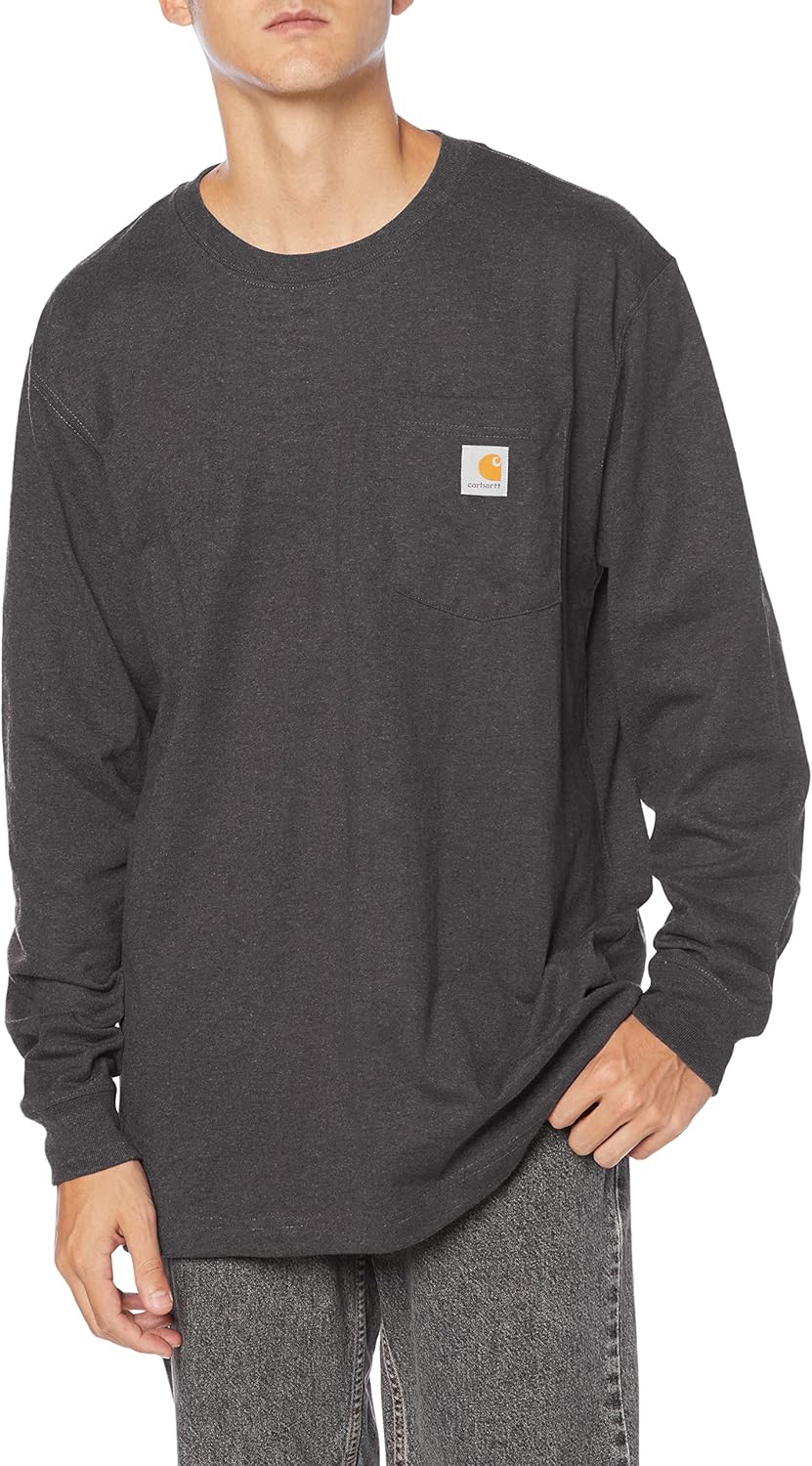 

Мужская рабочая футболка с длинным рукавом и карманом Carhartt