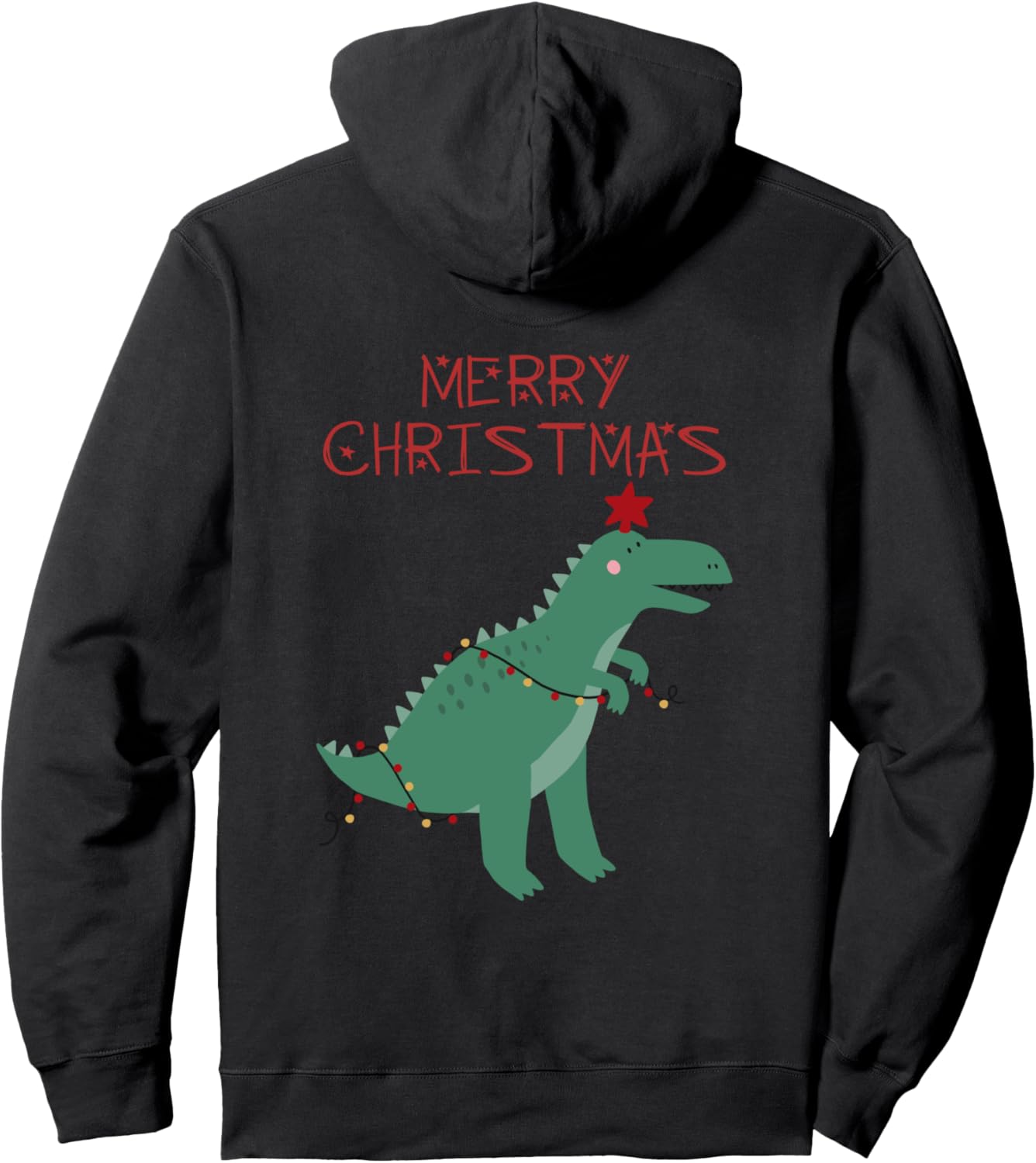 

Рождественский худи с динозавром Christmas Kwanzaa Hanukkah Holiday Shop, черный