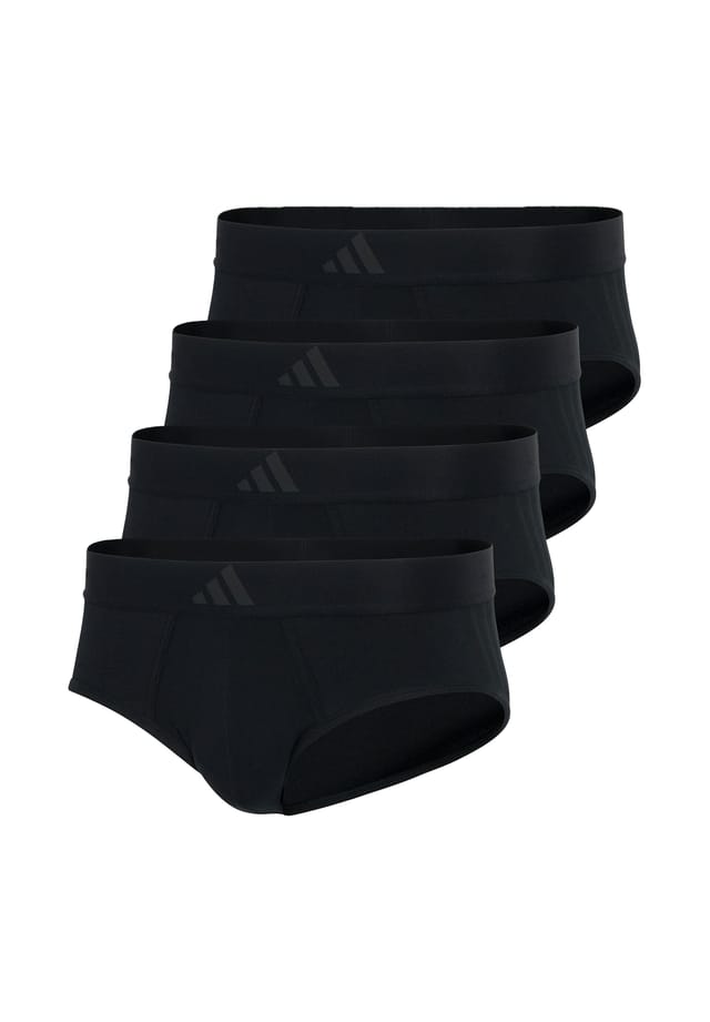 

Трусы / трусы комплект из 4 шт. активный flex хлопок 3 полоски Adidas, черный