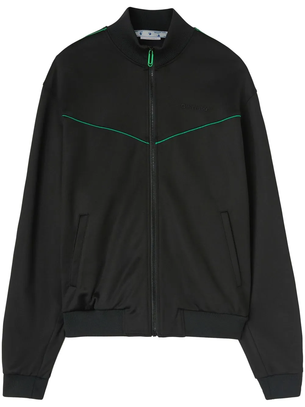 

Куртка на молнии с вышитым логотипом OFF-WHITE, черный