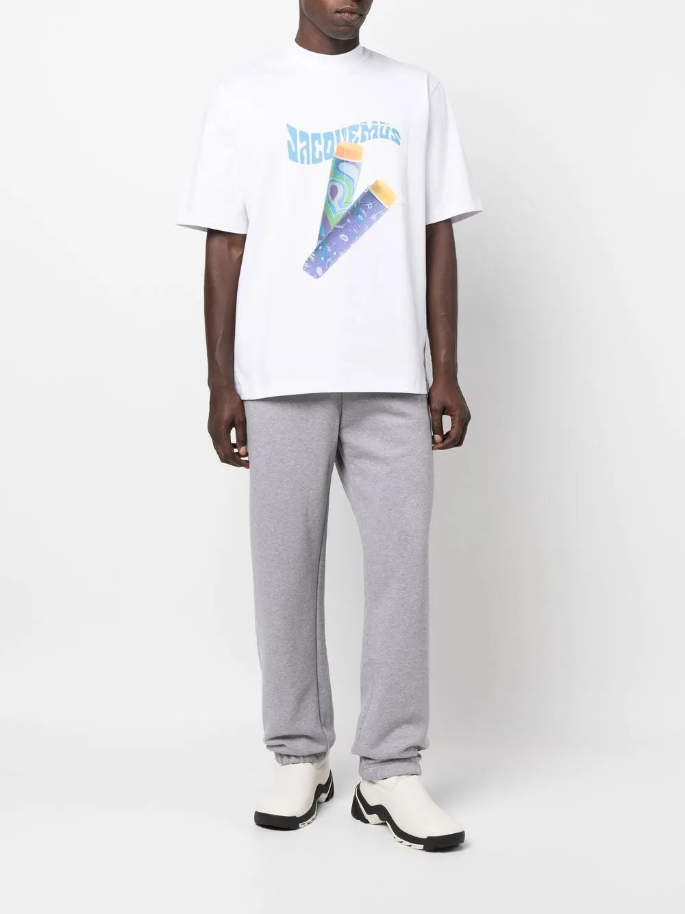Спортивные брюки из органического хлопка с логотипом JACQUEMUS, серый — фото 2