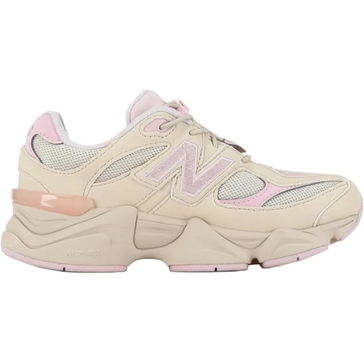 New Balance NB 9060 дышащие детские слипоны с противоскользящей и износостойкой подошвой бежево-розовые — фото 3