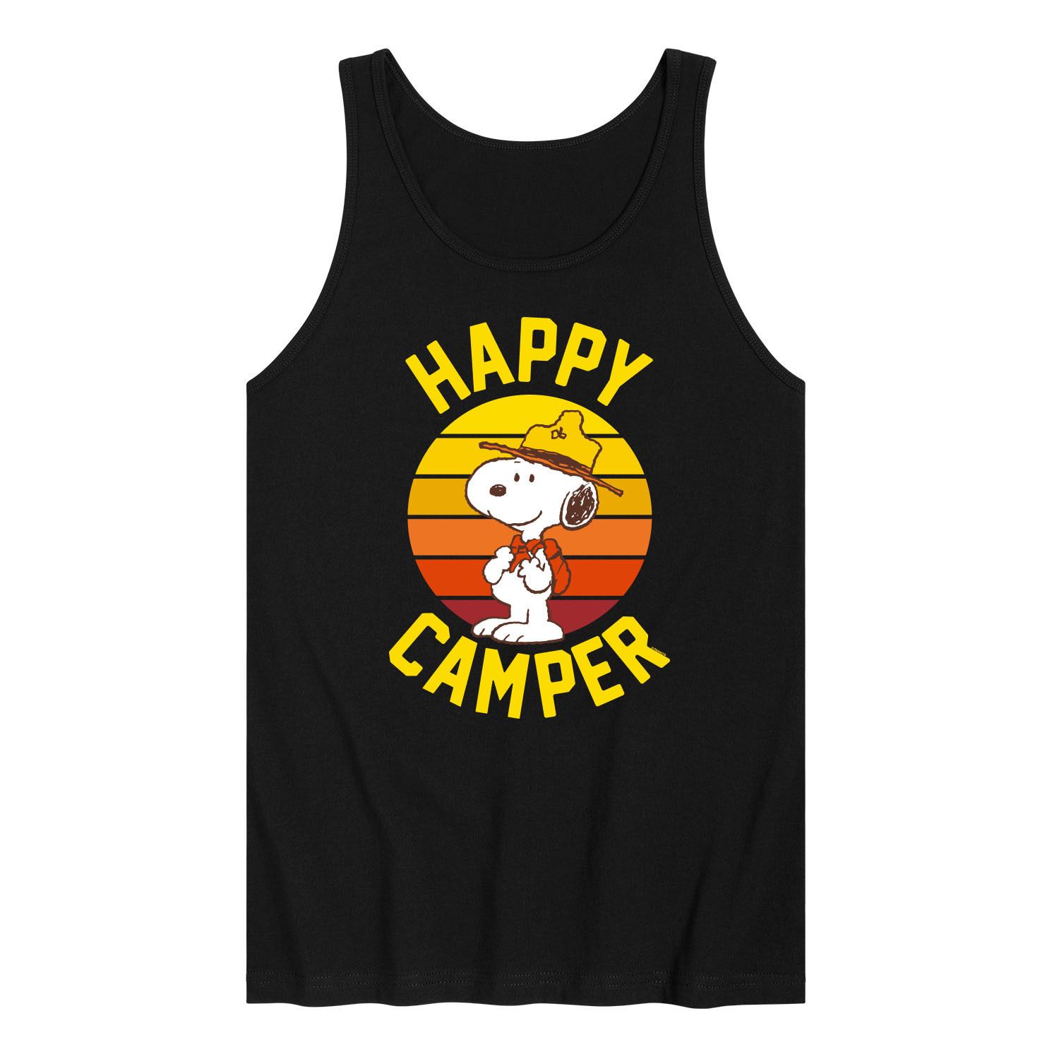 

Мужская майка с рисунком Peanuts Snoopy Happy Camper Licensed Character