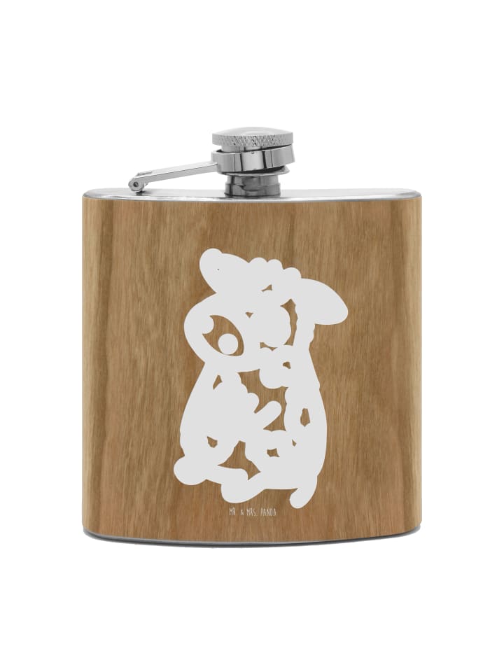 

Mr. & Mrs. Panda Бутылка-фляга в форме коровы без надписи, коричневого цвета