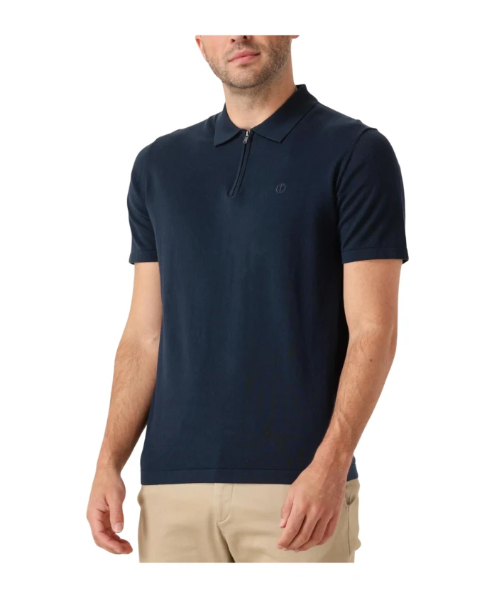 

Мужская рубашка-поло темно-синего цвета на молнии Dstrezzed, синий