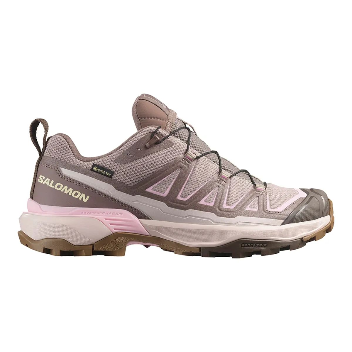 Женские туристические кроссовки X ULTRA 360 EDGE GTX W SALOMON Salomon, коричневый/розовый