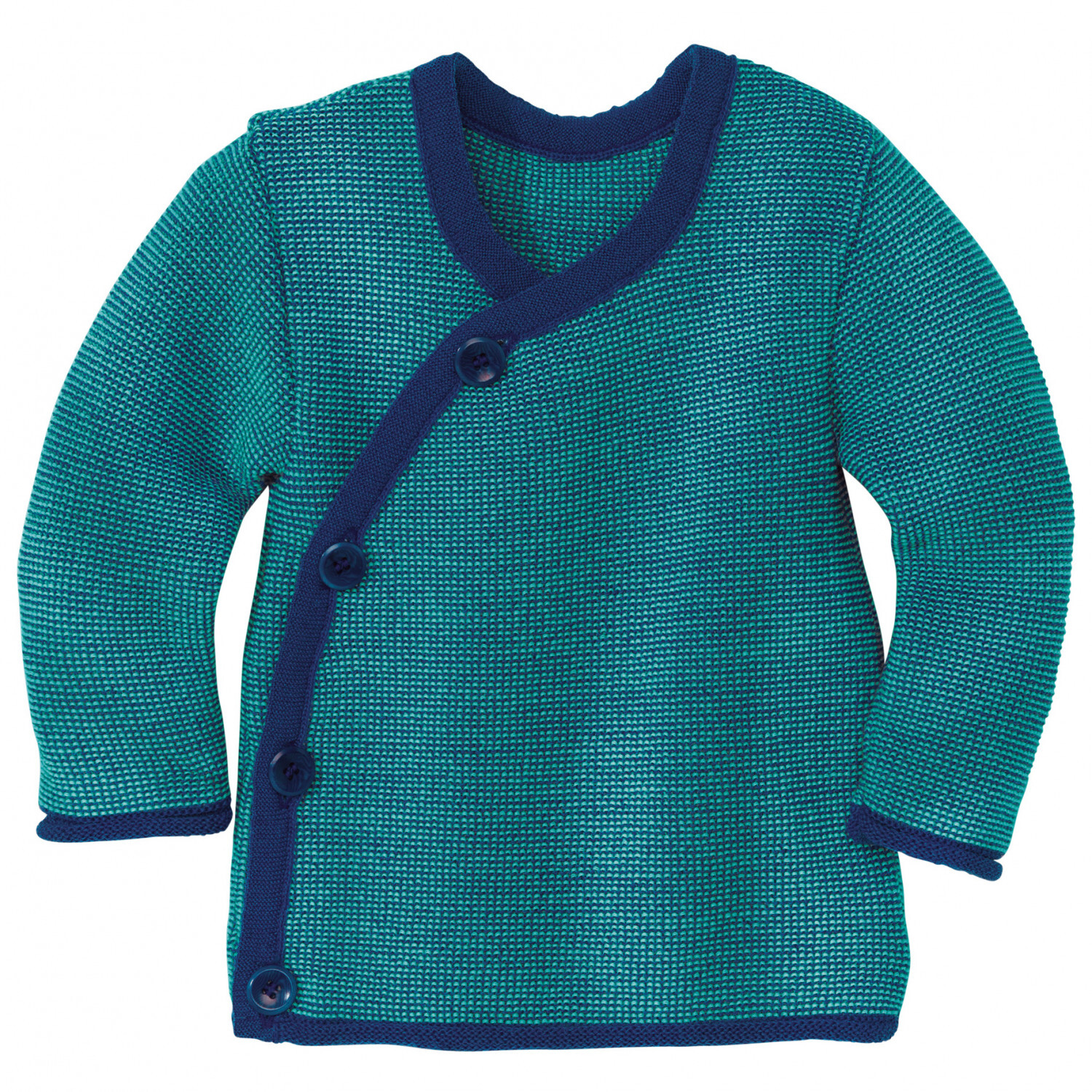 

Куртка из мериноса Disana Kid's Melange Jacke, цвет Navy/Lagoon