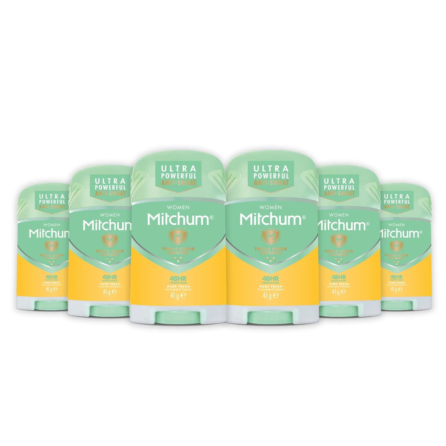 Женский дезодорант-антиперспирант Revlon Mitchum Triple Odor Defense, 6 x 41 г Mitchum