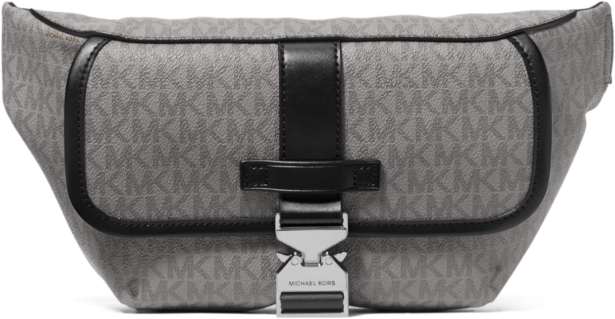 

Поясная сумка Michael Kors Hudson Aviator, цвет Light Gunmetal, Light Gunmetal Hardware/Storm Signature