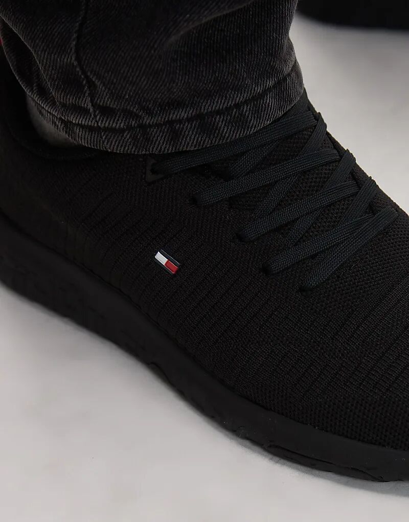 Кроссовки Tommy Hilfiger трикотажные черного цвета — фото 3
