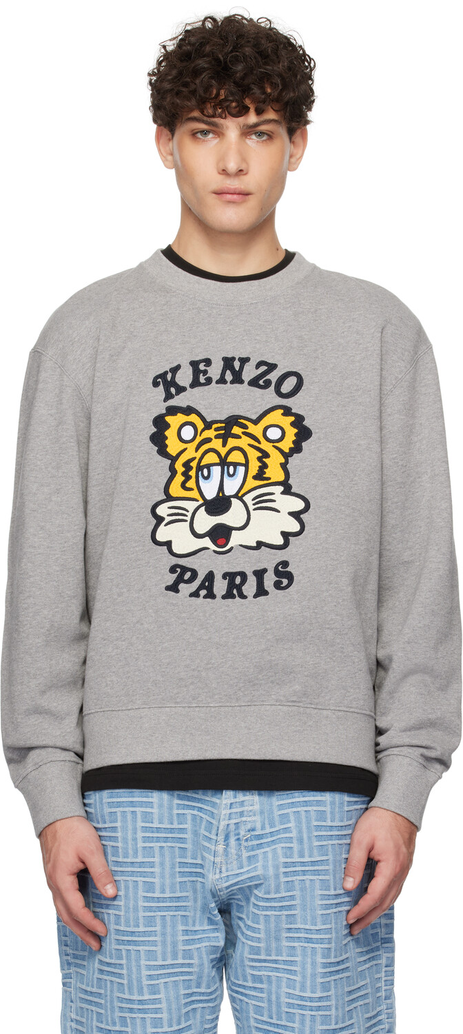 

Серая толстовка Paris VERDY Edition с вышивкой Kenzo
