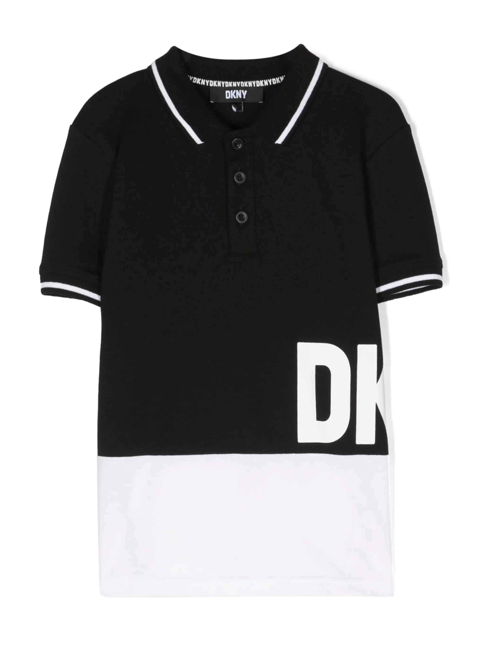 

Рубашка поло с логотипом Dkny Kids, черный