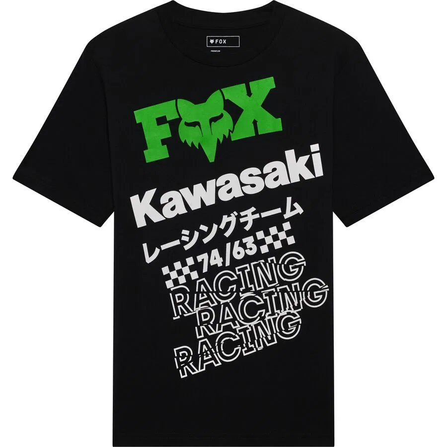 Детская футболка Kawasaki 2026 года Fox Racing, Ultra Black