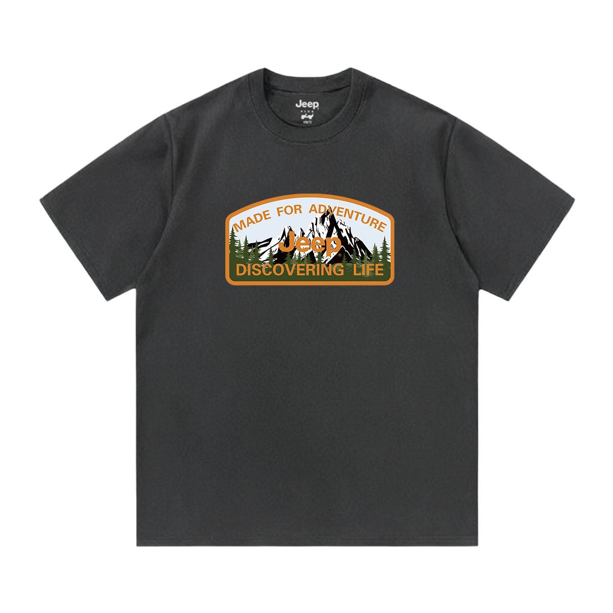 

Футболка для школьников с круглым вырезом Moderate Jeep, темно-серый