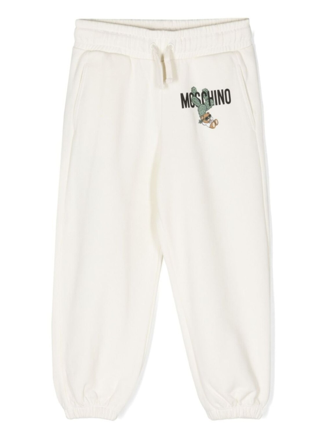 

Moschino Kids спортивные брюки с логотипом, нейтральный цвет