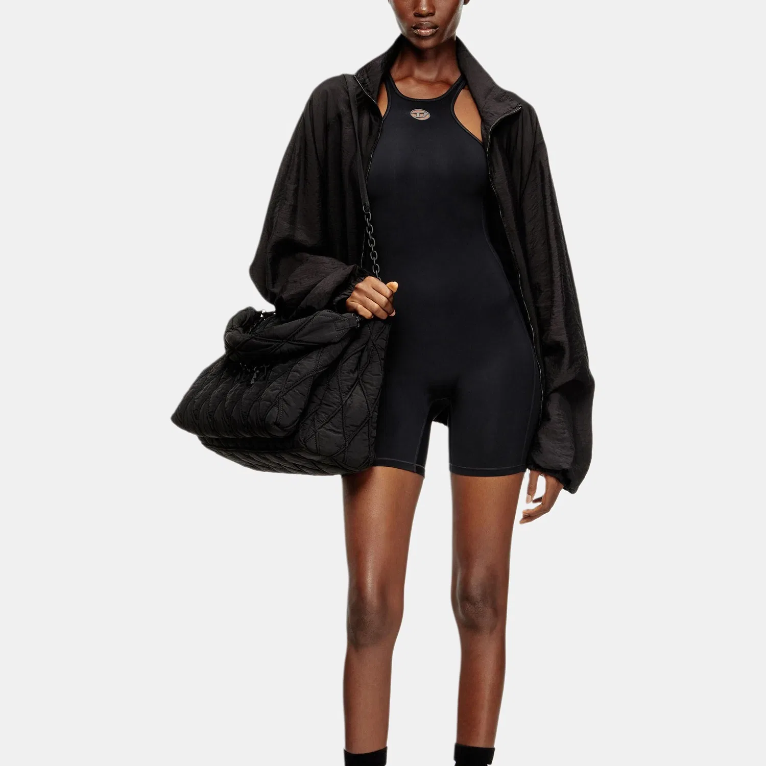 Комбинезон DIESEL Nydia Cut Out Oval Black — фото 4