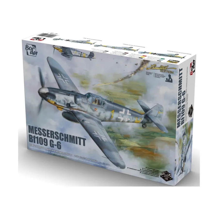 

Истребитель Messerchmitt Bf109 G6 с вооружением, интерьером, ракетной установкой WGr12 и полным двигателем (ограниченное издание), Aircraft (1:35) (Border Models)