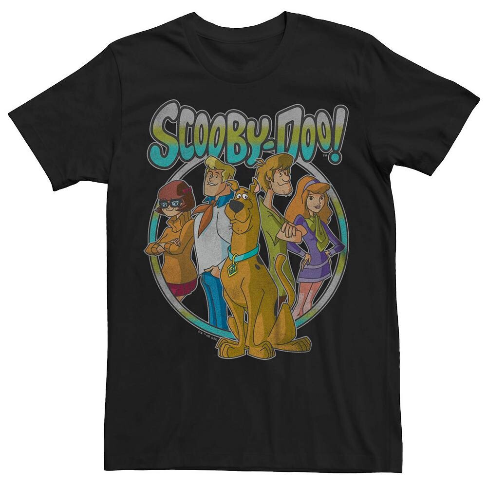 

Мужская футболка со значком Scooby Doo Mystery Gang Licensed Character, черный