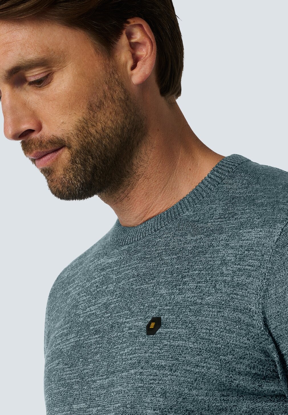 

Джемпер ROUND NECK TWO-TONE MELANGE AND COMFORTABLE FIT NO EXCESS, синий
