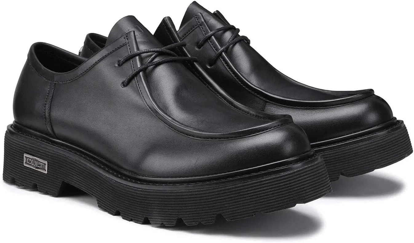 Туфли Cult - Leather laces for men, Black — фото 2