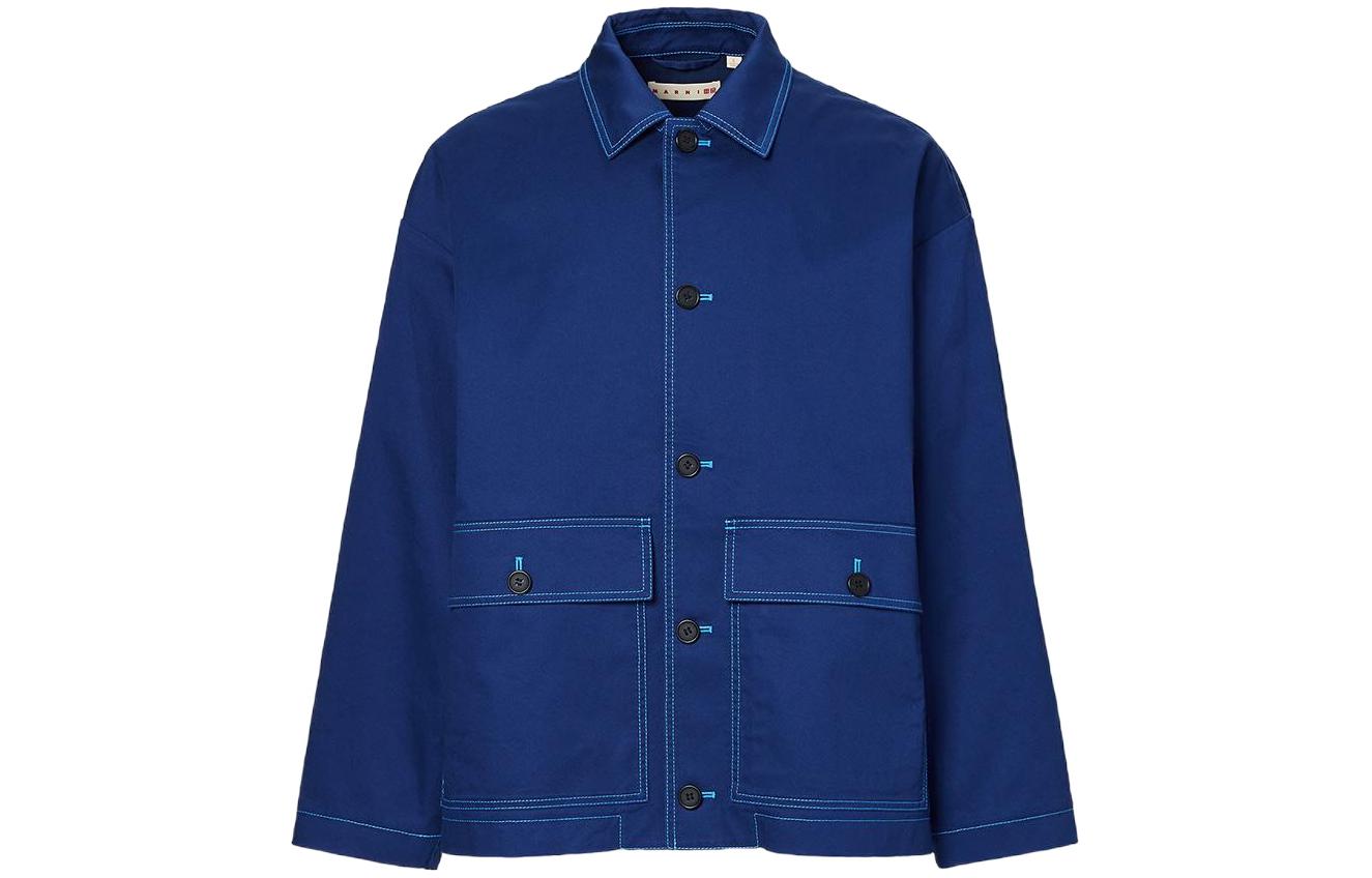 

UNIQLO Икс Марни просторная утилитарная куртка, Blue