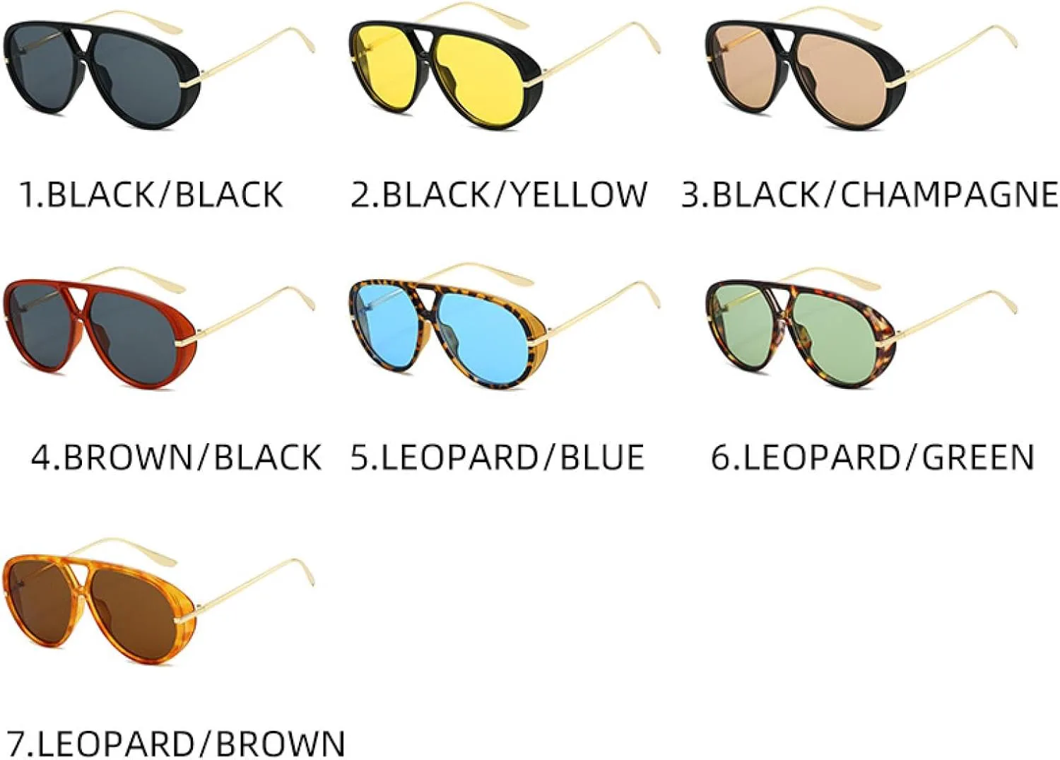 

Солнцезащитные очки с защитой UV400 | Металлические петли, цветные линзы | Для женщин и мужчин, для занятий спортом на открытом воздухе и вождения DSVIGF, Brown