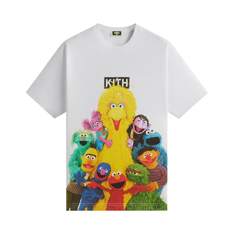 

Футболка Kith x Sesame Street Group Hug Tee 'White', белый