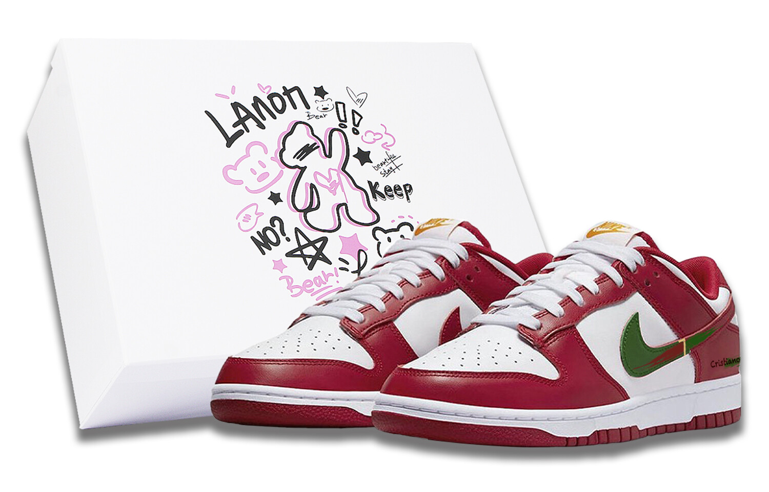 

Кроссовки Nike Dunk Skateboarding Shoes Men Low-top Yellow, цвет Burgundy