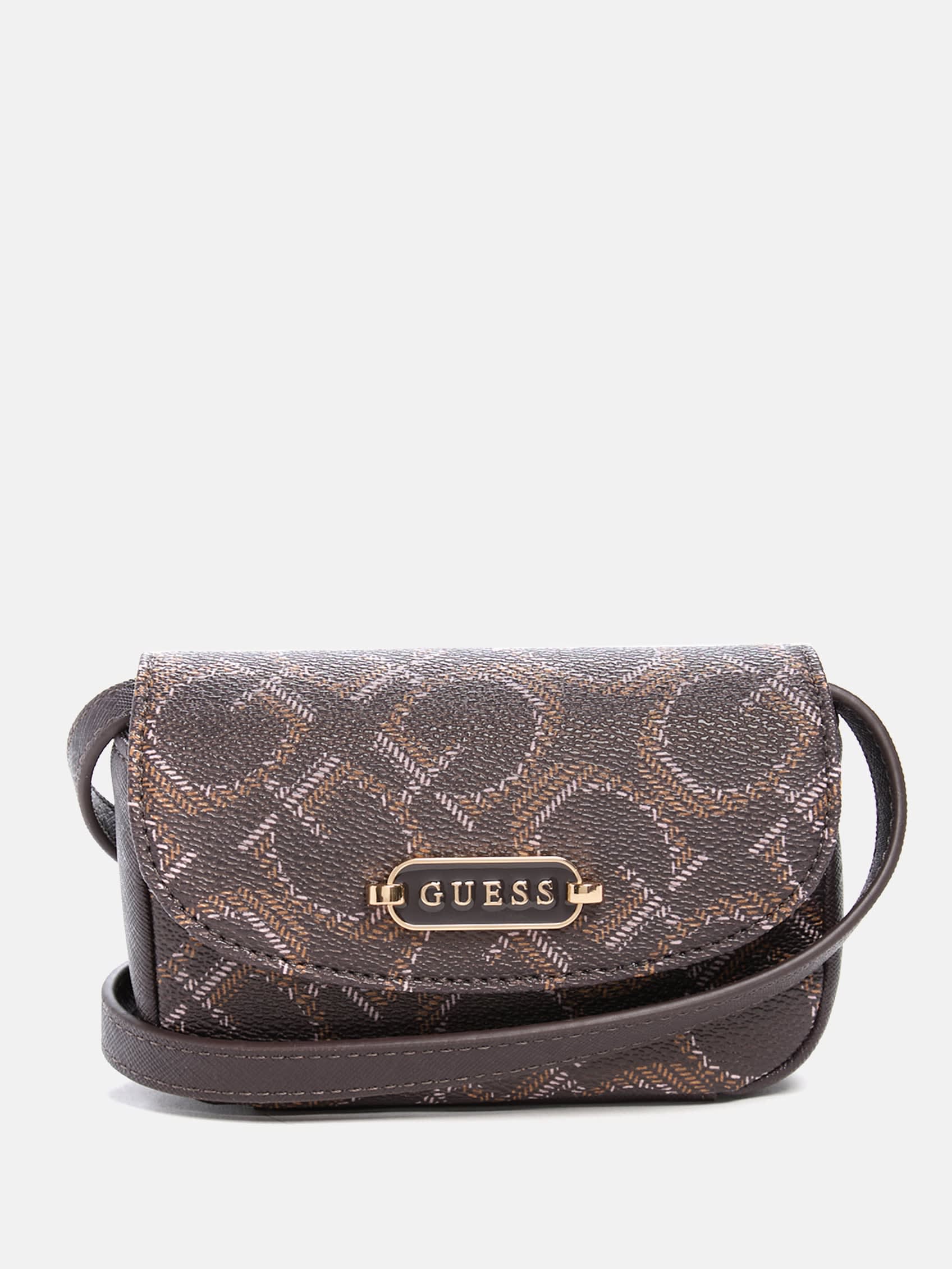 

Сумка-мессенджер Yuna Logo Micro Crossbody Guess Factory, Natural