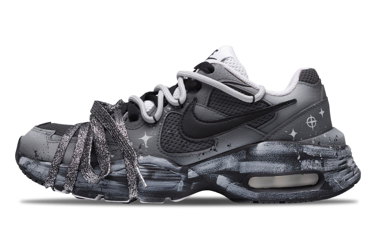 

Кроссовки Air Max Fusion женские с низким верхом, черные/серые Nike