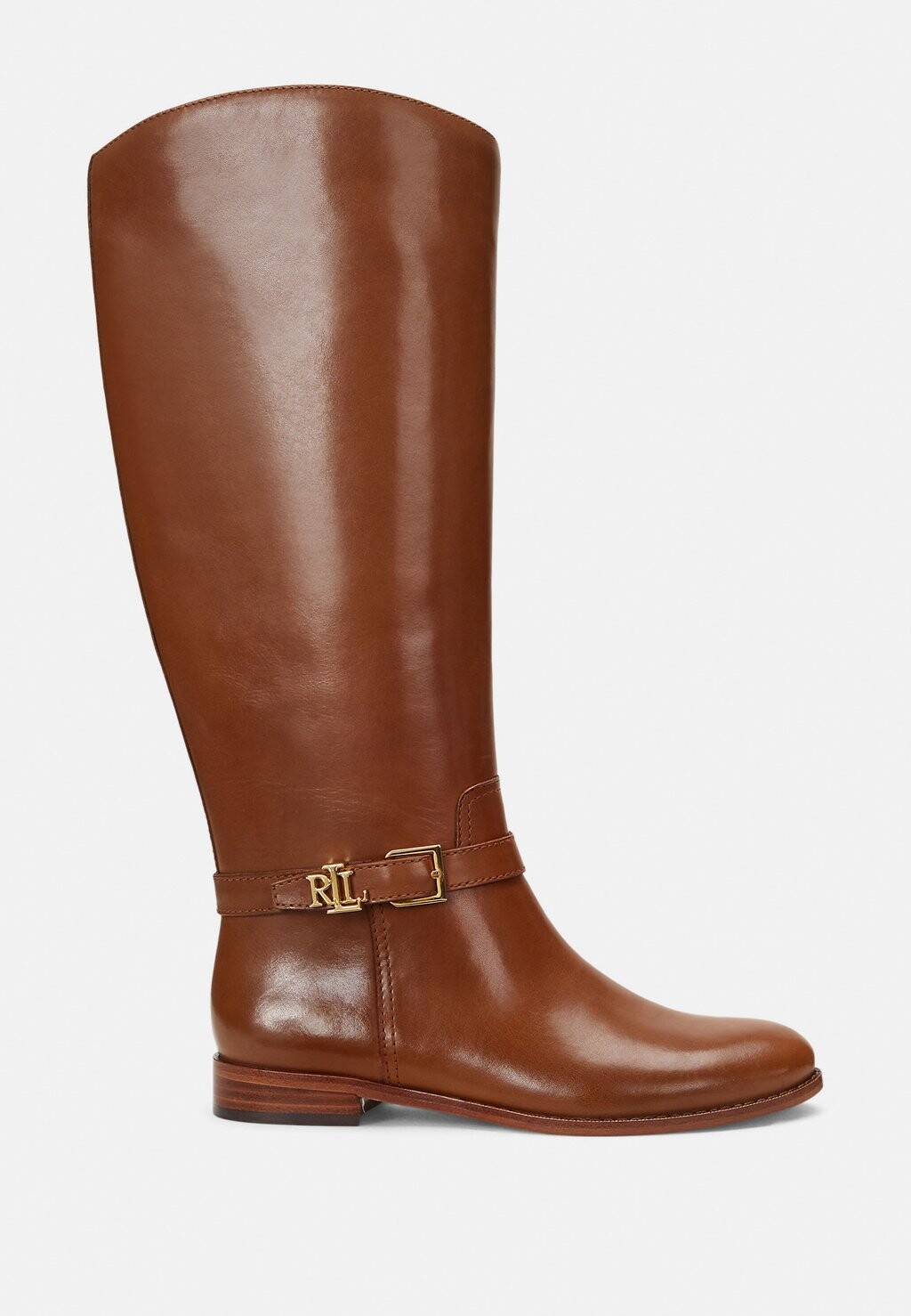 

Сапоги BROOKE BURNISHED LEATHER RIDING BOOT Ralph Lauren, цвет Deep Saddle Tan