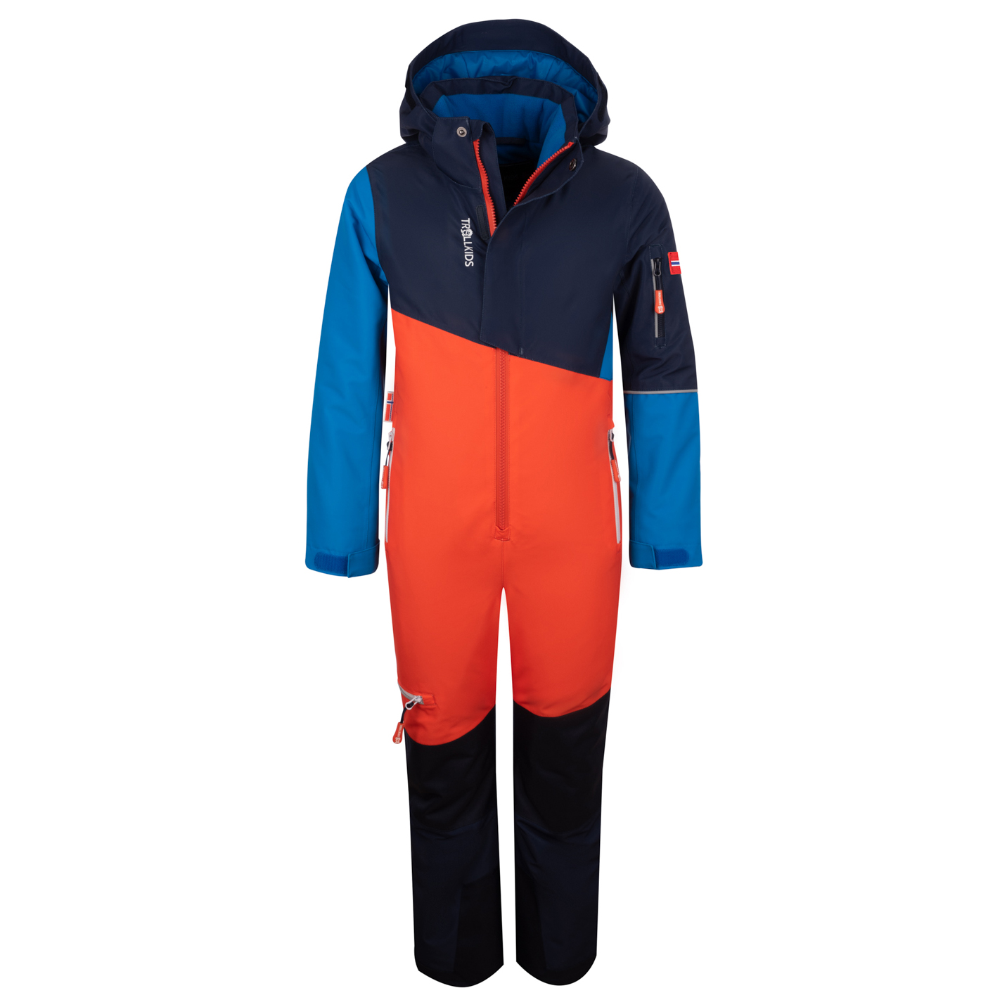 

Комбинезон Trollkids Hallingdal Snowsuit, цвет Flame Orange/Medium Blue/Navy