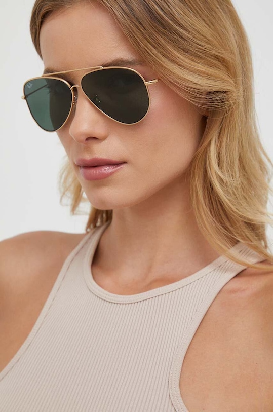 

Солнцезащитные очки Lenny Kravitz x Aviator Reverse Ray-Ban, золотой