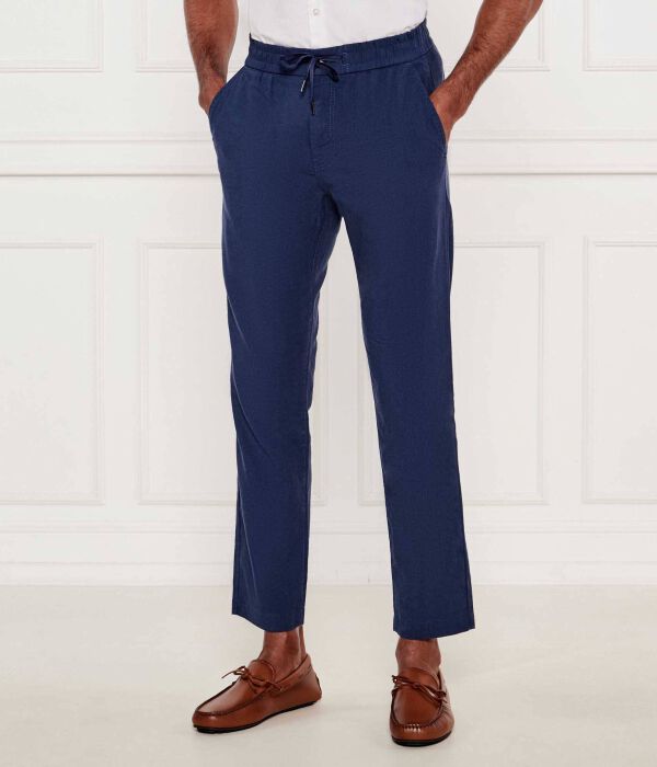 

Льняные брюки sanderson-l Regular fit Boss Orange, синий