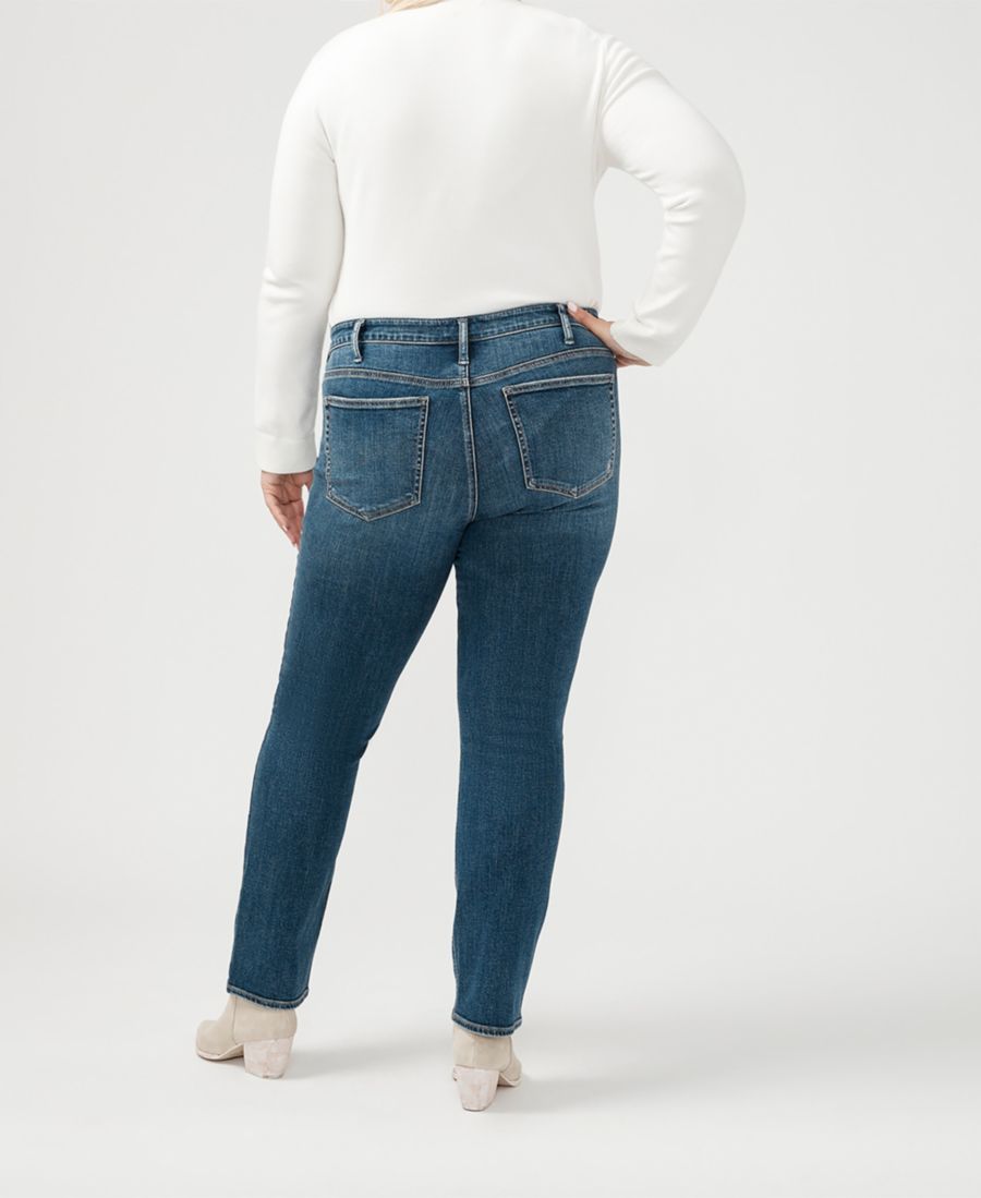 Джинсы прямого кроя средней посадки от Most Wanted больших размеров Silver Jeans Co, Indigo — фото 3