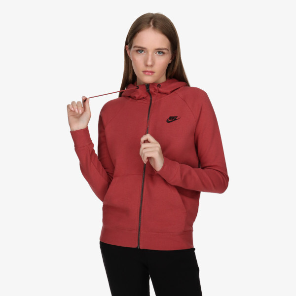 

Толстовка w nsw essntl flc fz с капюшоном Nike, красный