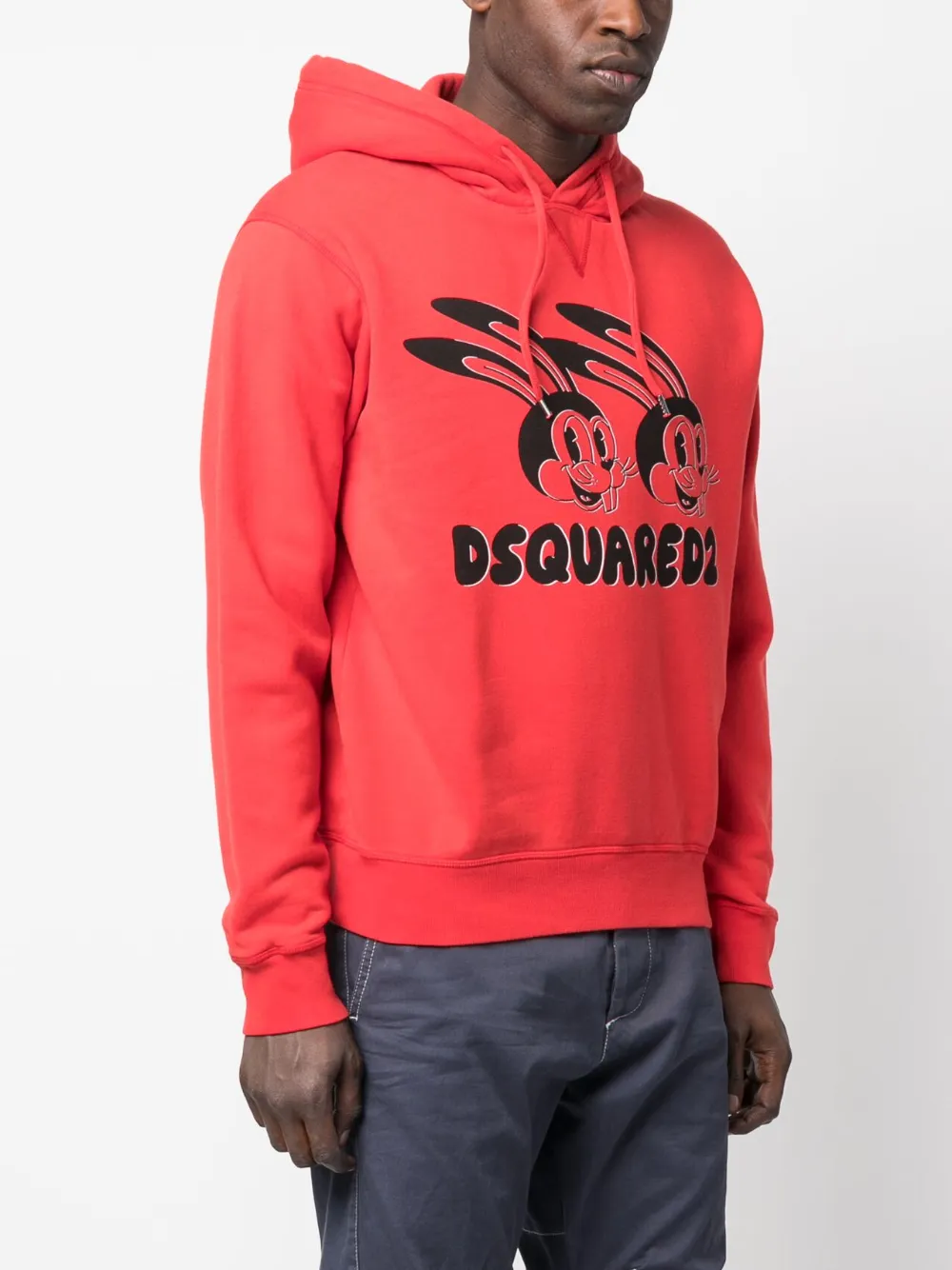 Худи с графичным принтом DSQUARED2, красный — фото 3