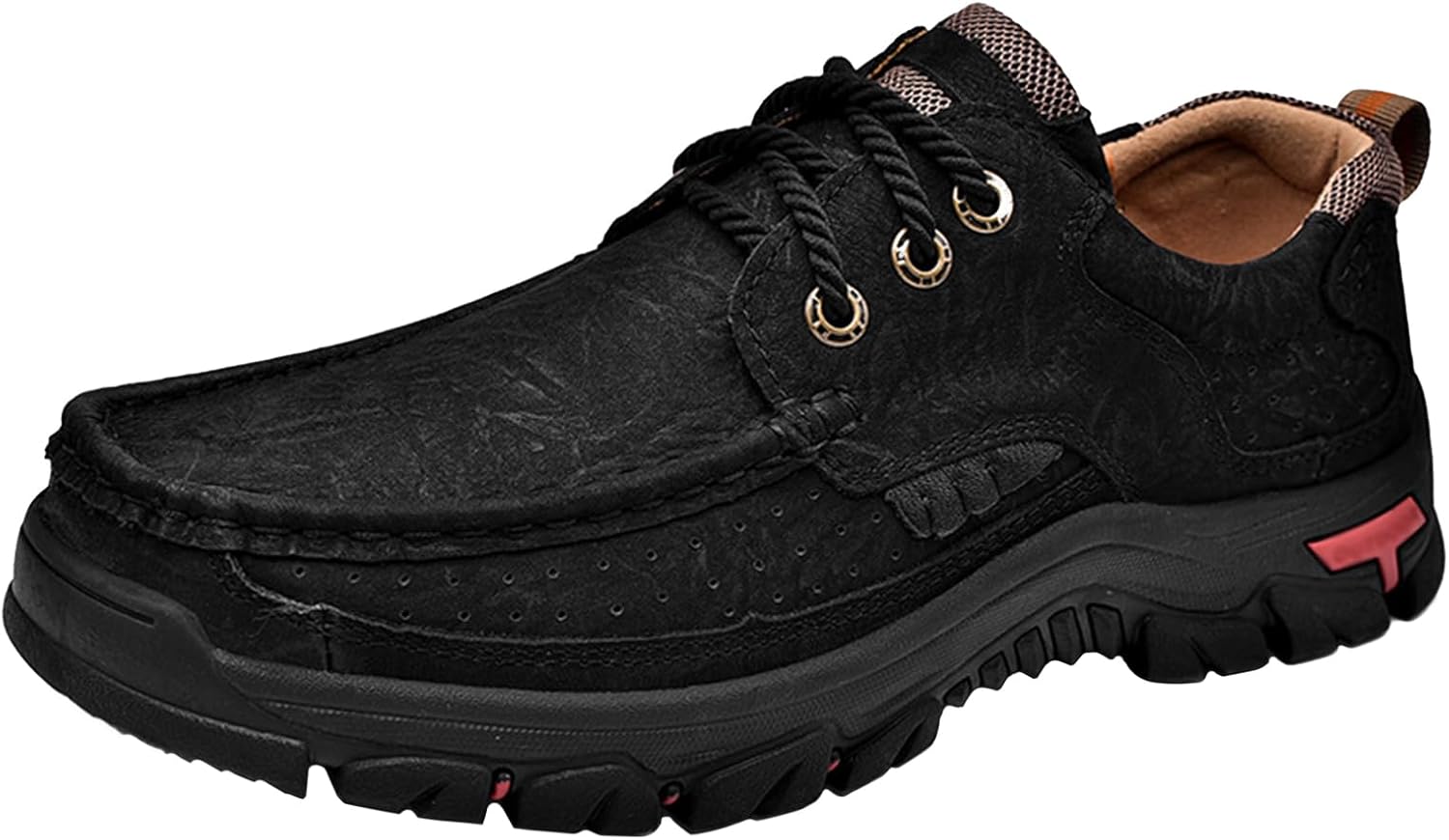 

Мужские удобные лоферы на легком скольжении, широкая посадка, ходовые туфли, легкие, дышащие, комфортные, повседневные кроссовки, водонепроницаемые, нескользящие, для походов Generic, черный