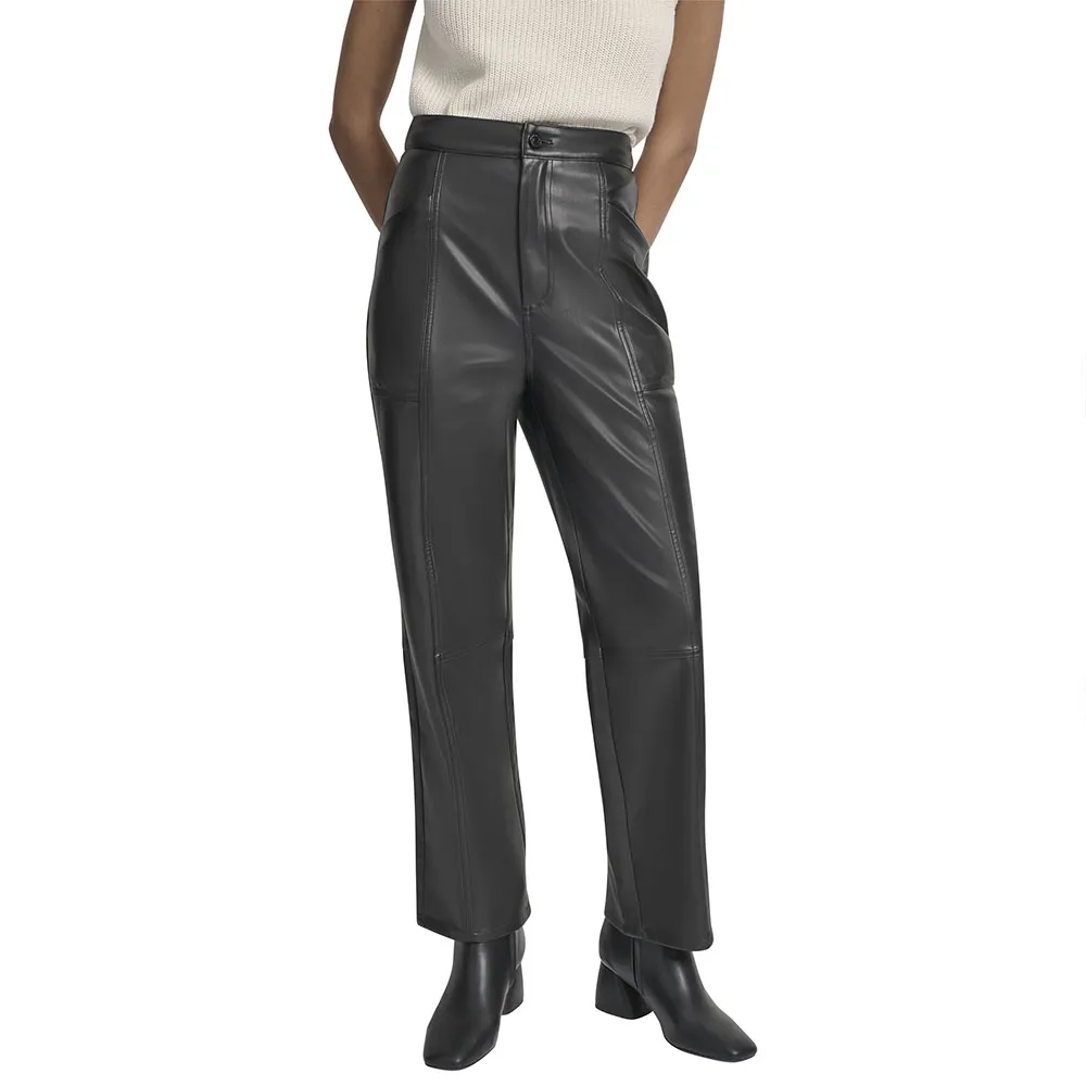 

Брюки DKNY Faux Leather, черный