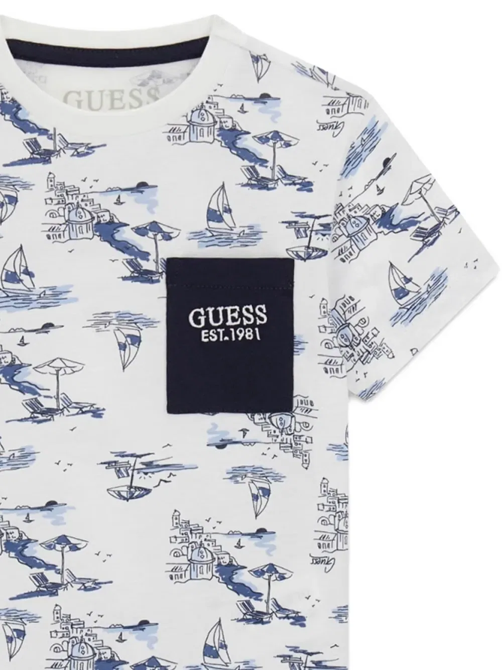 Футболка с принтом Guess Kids, белый — фото 3